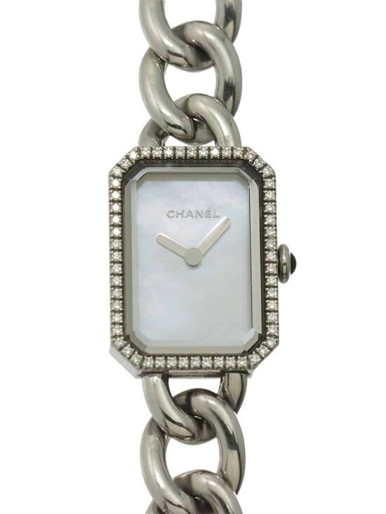 Chanel Premiere Diamond Bezel Watch White Shell Quartz
